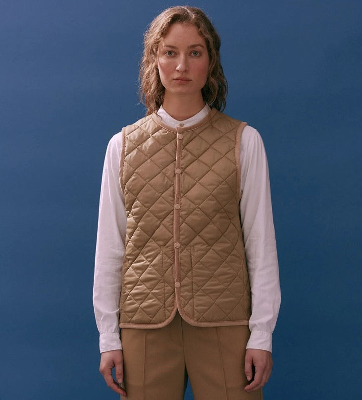 Lavenham • Cornard Quilt Gilet • Olive Green