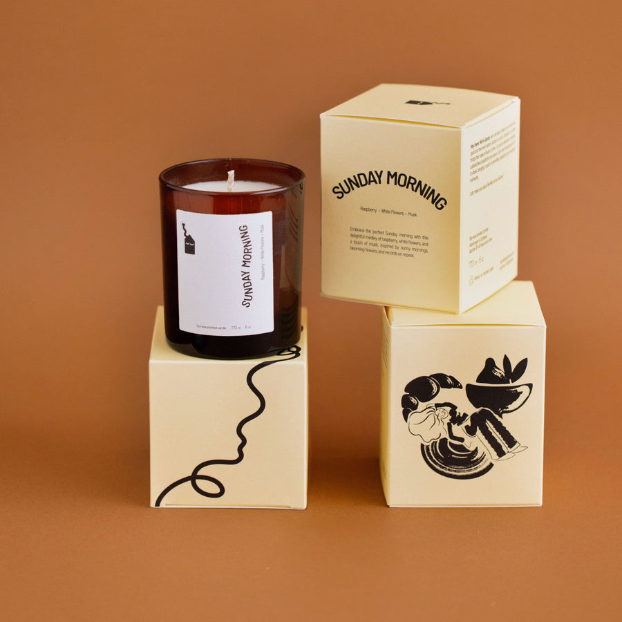 Goods  • Sunday Morning Candle • Raspberry, Whiteflowers & Musk