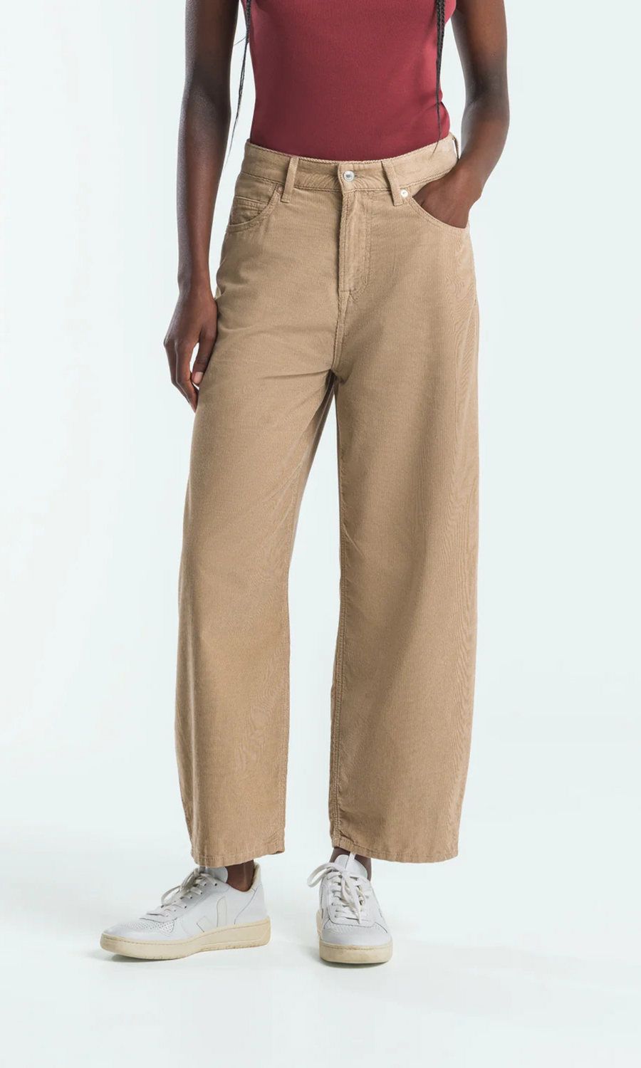 Kings Of Indigo • Leila Cord Trousers • Silver Mink