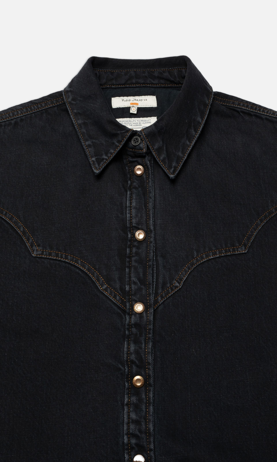 Nudie Jeans • Lotta Western Cut Denim Shirt • Black