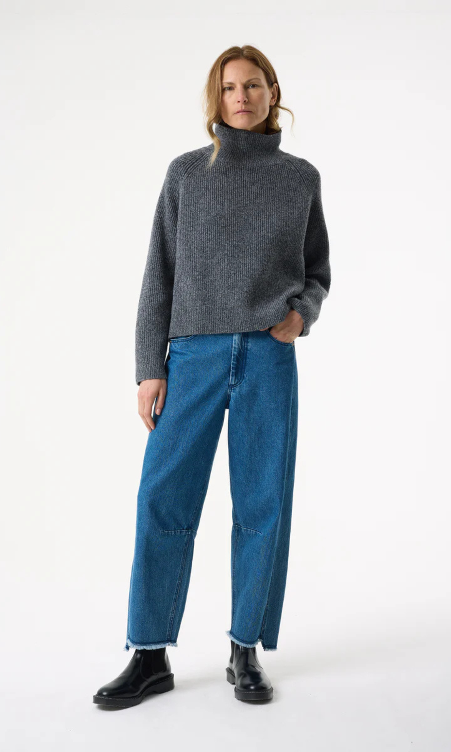 AKYN • Chaya Knit Jumper • Grey Marl Mix