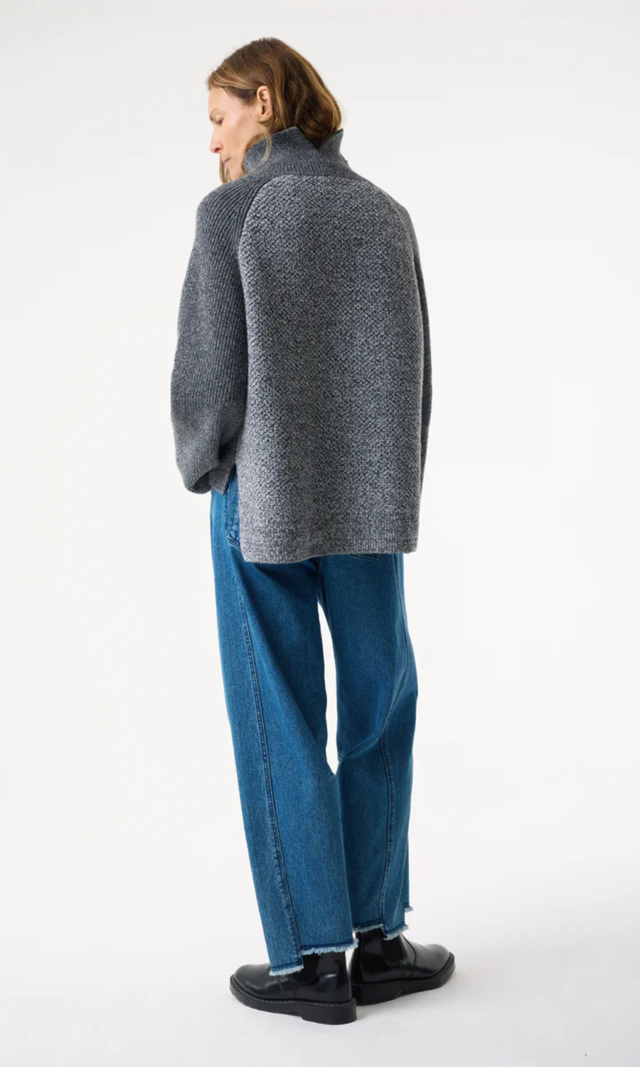 AKYN • Chaya Knit Jumper • Grey Marl Mix