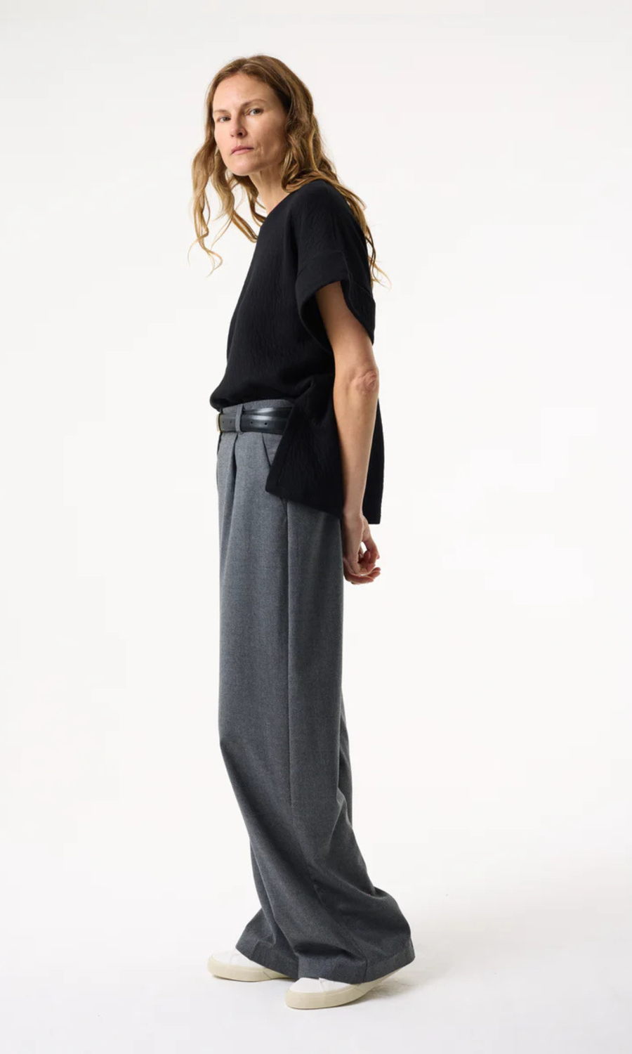 AKYN • Perla Wool Trousers • Grey