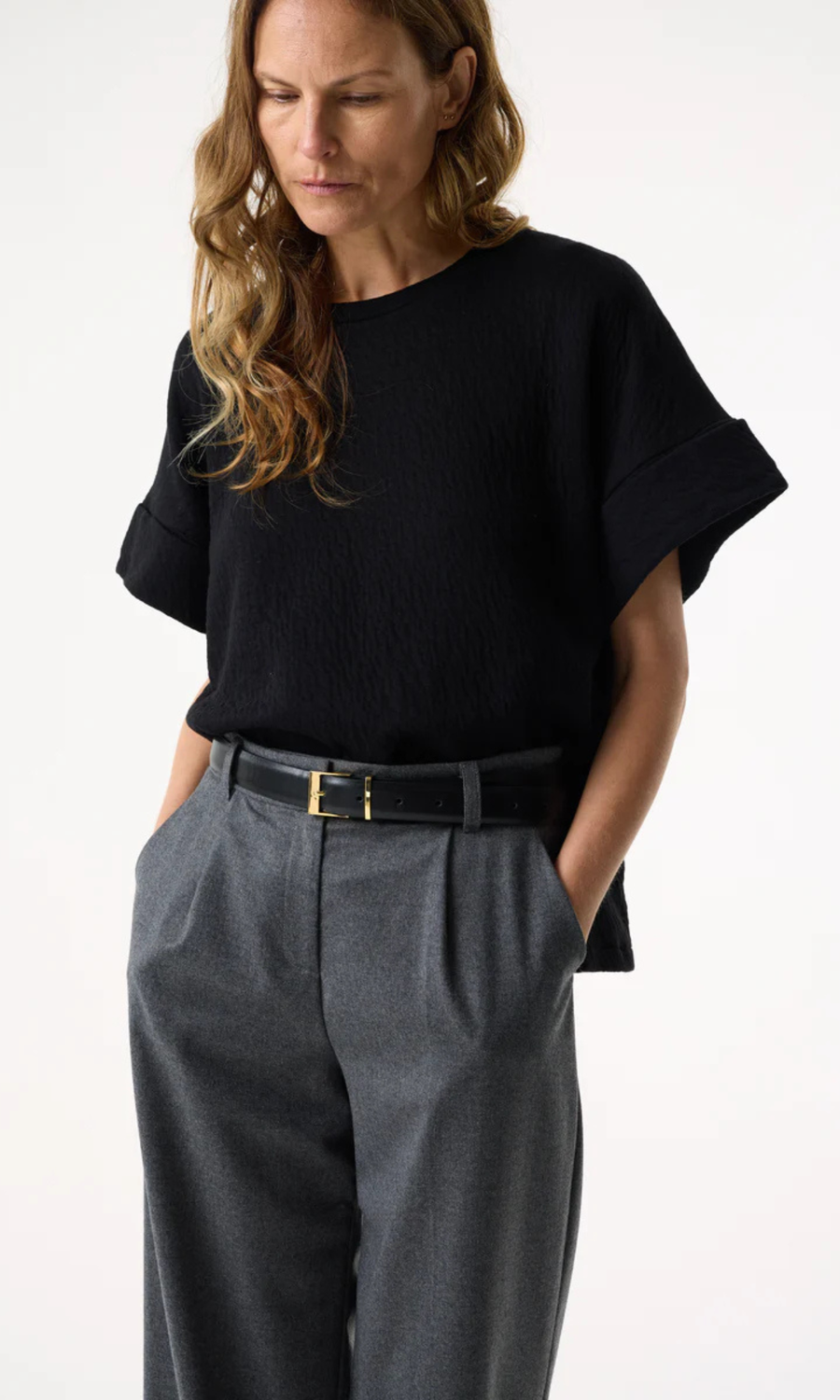 AKYN • Perla Wool Trousers • Grey