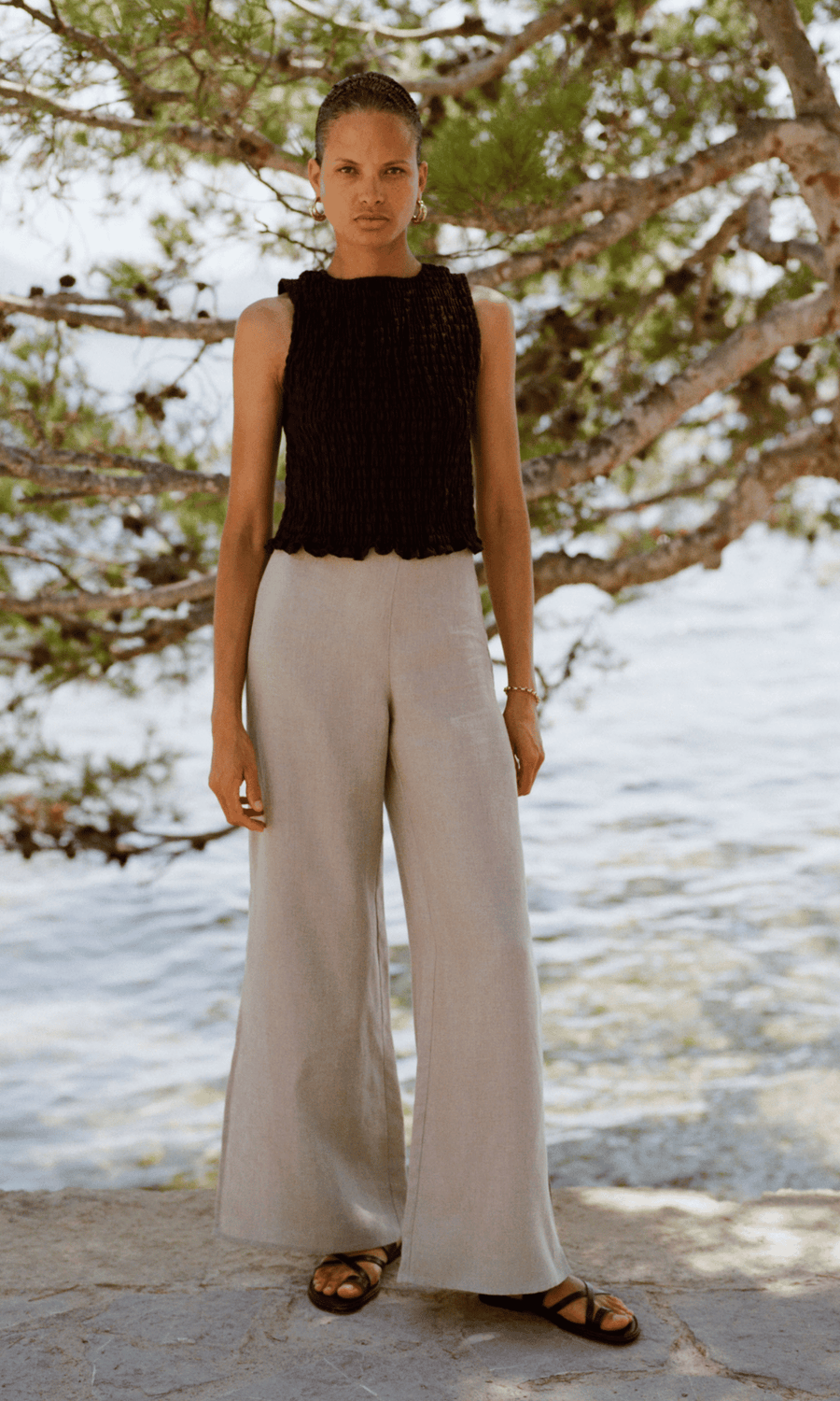 arkitaip • Lena Flared Trousers • Oatmeal