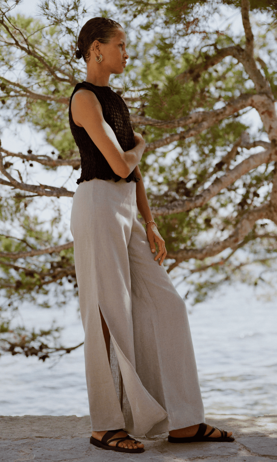 arkitaip • Lena Flared Trousers • Oatmeal