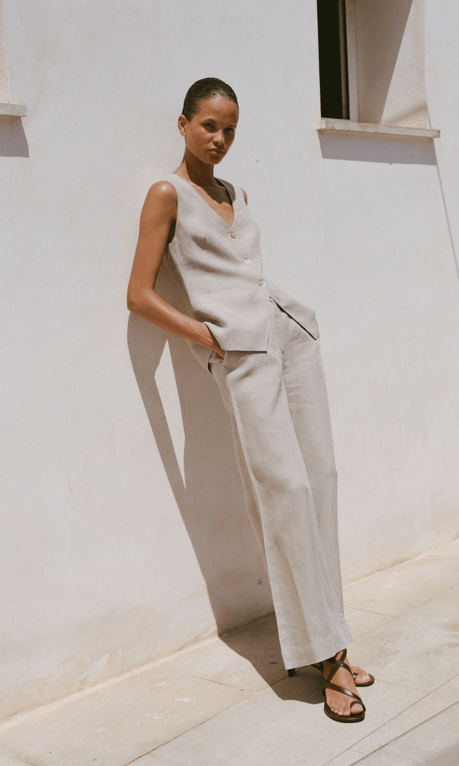 arkitaip • Willow Wide Leg Trousers • Oatmeal