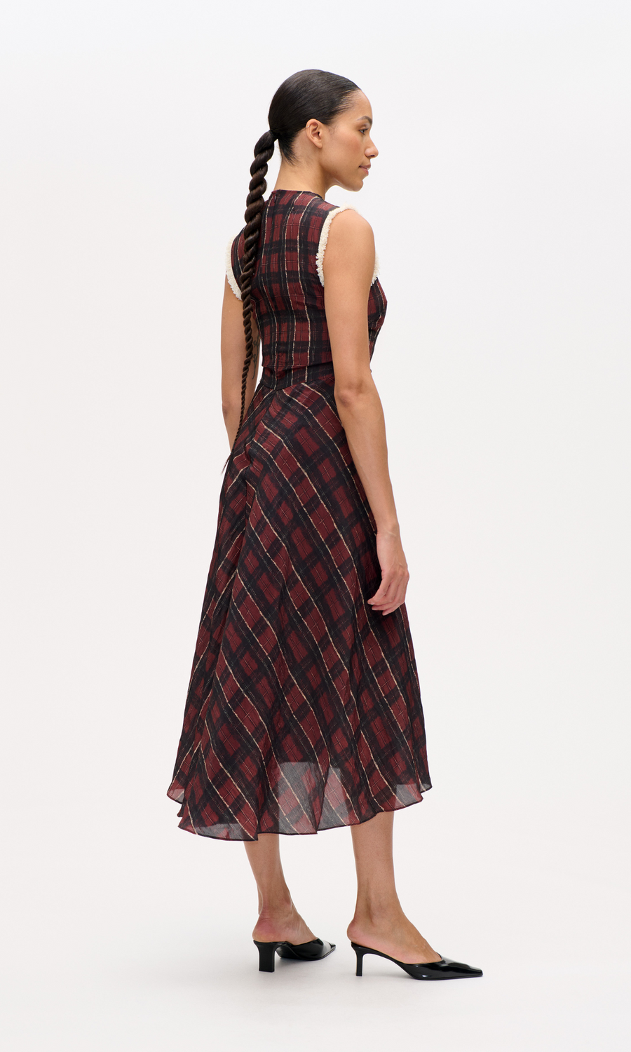 Baum und Pferdgarten • Atina Dress • Dark Red Check