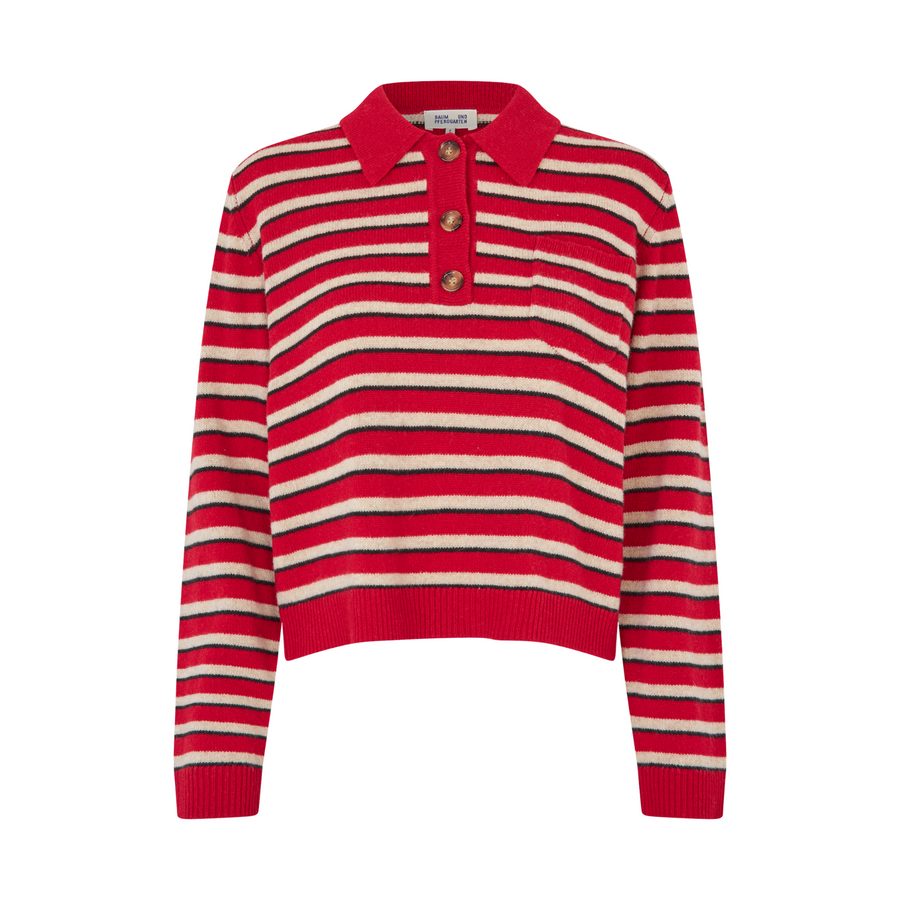Baum und Pferdgarten • Cori Sweater • Crimson Red Stripe