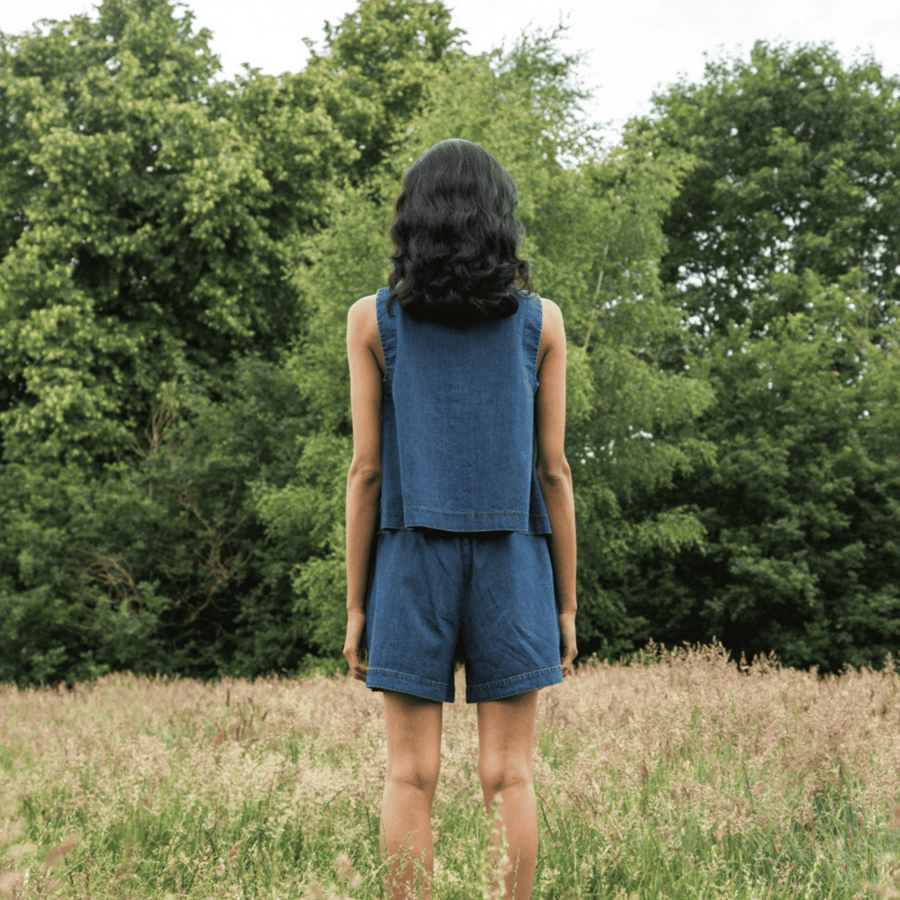 Beaumont Organic • Jovie-Leigh Vest • Mid Blue Denim