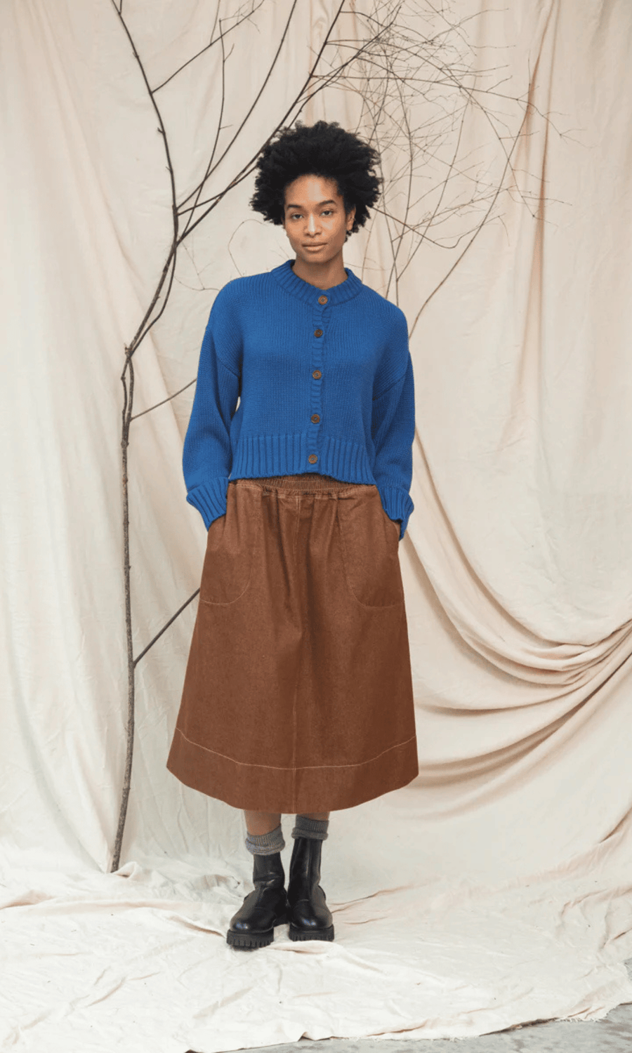 Beaumont Organic • Sugi Knitted Cardigan • Ink Blue