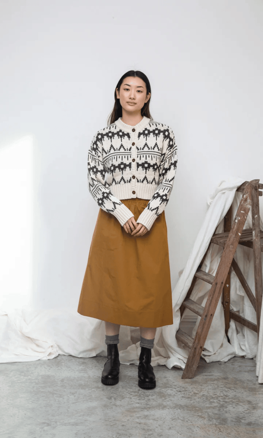 Beaumont Organic • Sugi Sue Knitted Cardigan • Ecru Marl