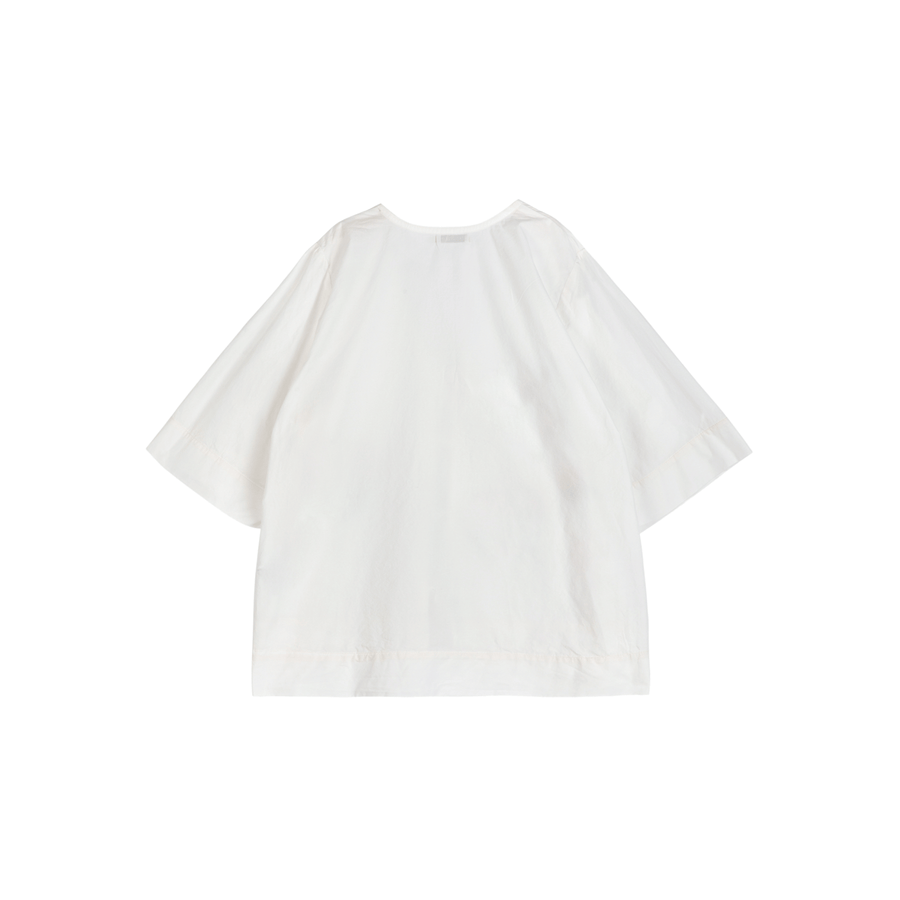 Bobo Choses • Garden Embroidery Tie Blouse • White