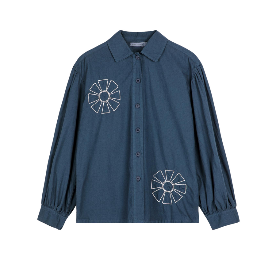 Bobo Choses • Kaleidoscope Embroidery Shirt • Navy