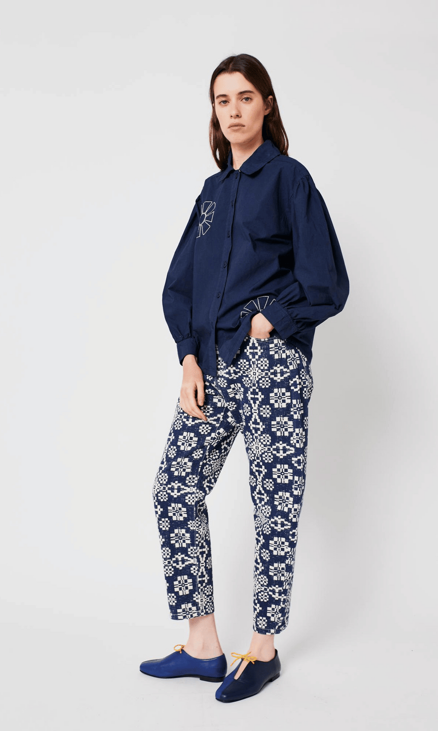 Bobo Choses • Kaleidoscope Embroidery Shirt • Navy
