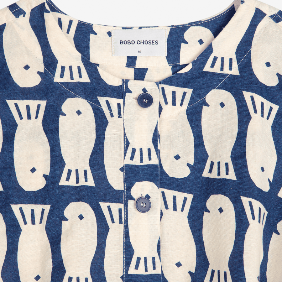 Bobo Choses • Lucky Fish Playsuit • Blue/White