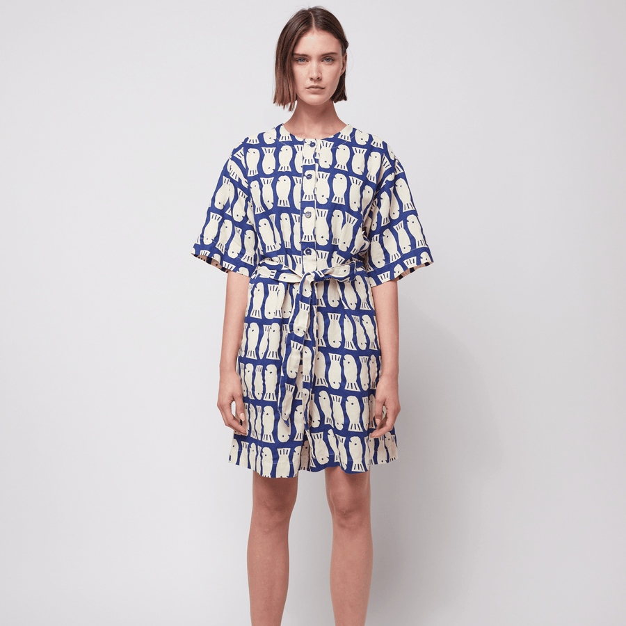 Bobo Choses • Lucky Fish Playsuit • Blue/White