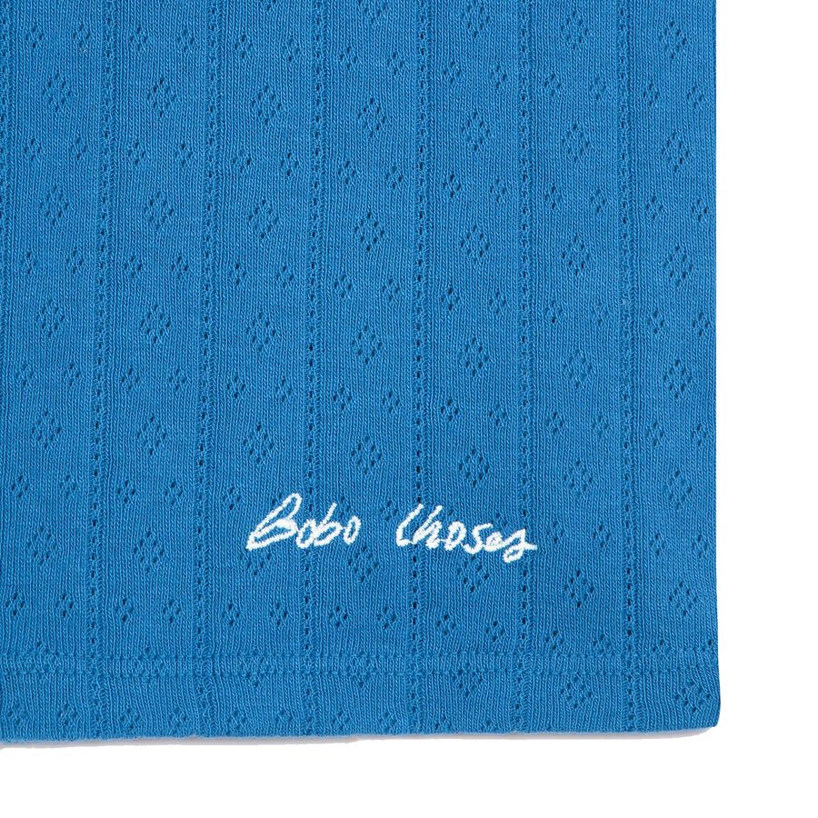 Bobo Choses • Openwork Turtle Neck T-Shirt • Blue
