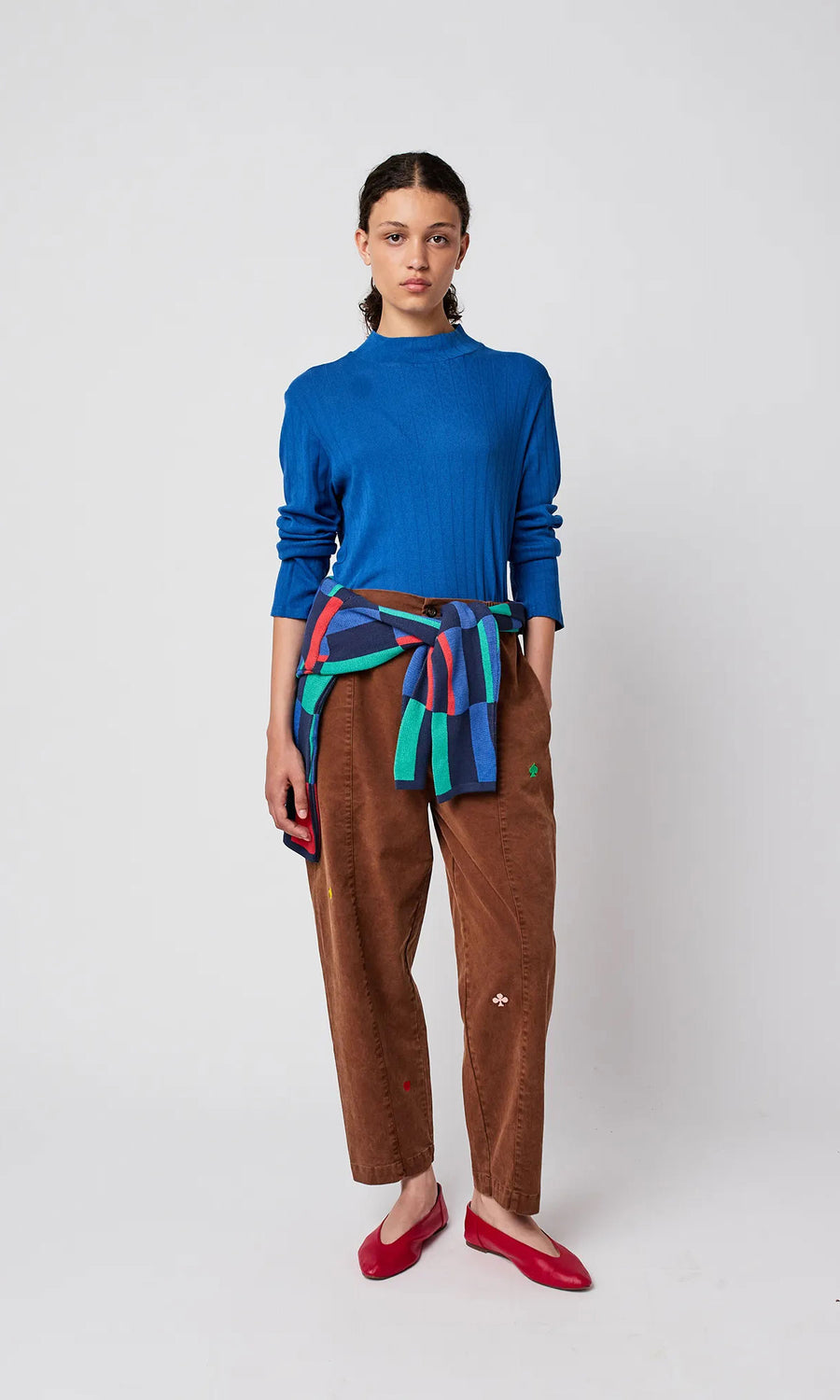 Bobo Choses • Openwork Turtle Neck T-Shirt • Blue