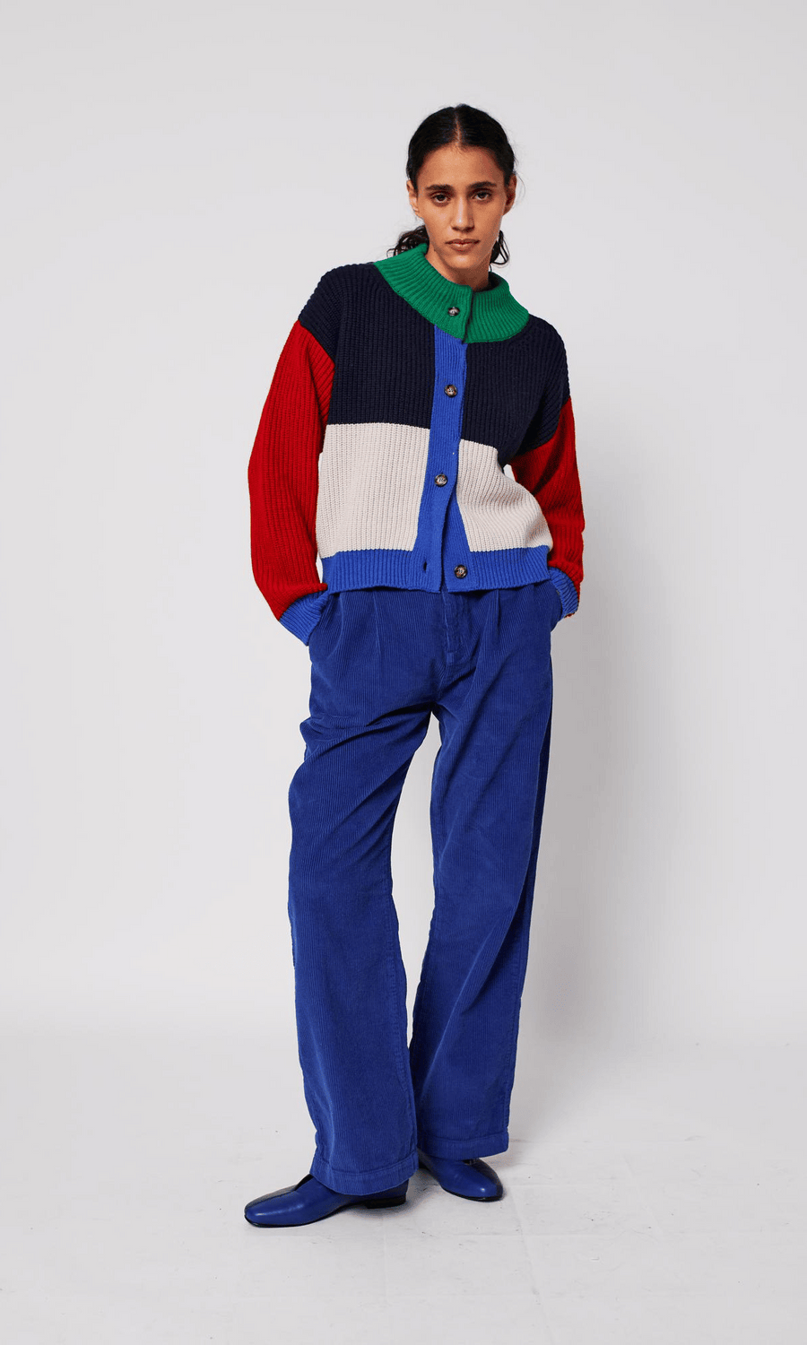 Bobo Choses • Pleated Corduroy Pants • Blue