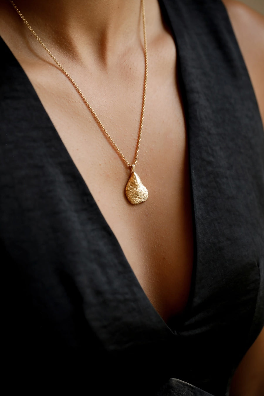 By Glaze • Water Drop Pendant • Gold