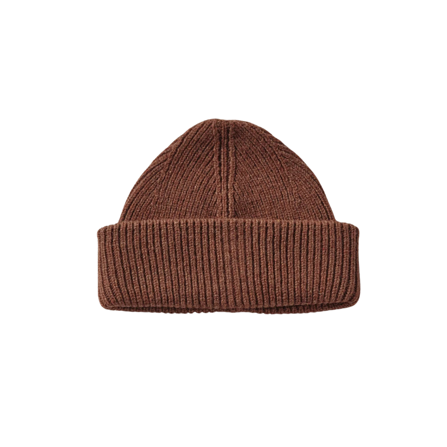 Clòimh • Chunky Soft Wool Beanie Hat • Hazelnut