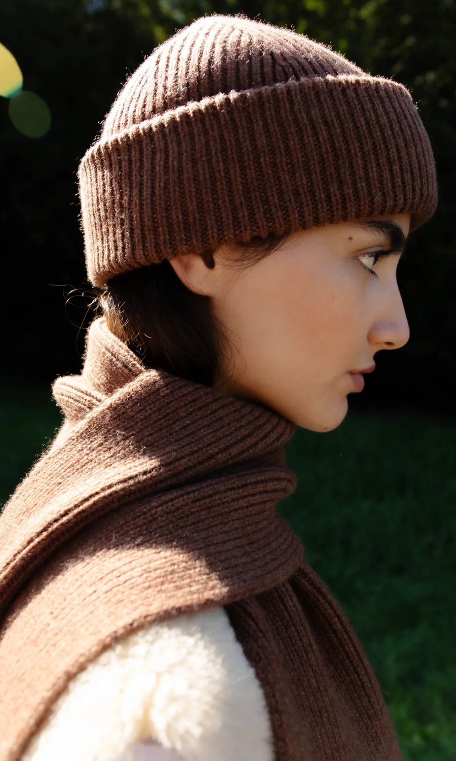 Clòimh • Chunky Soft Wool Beanie Hat • Hazelnut