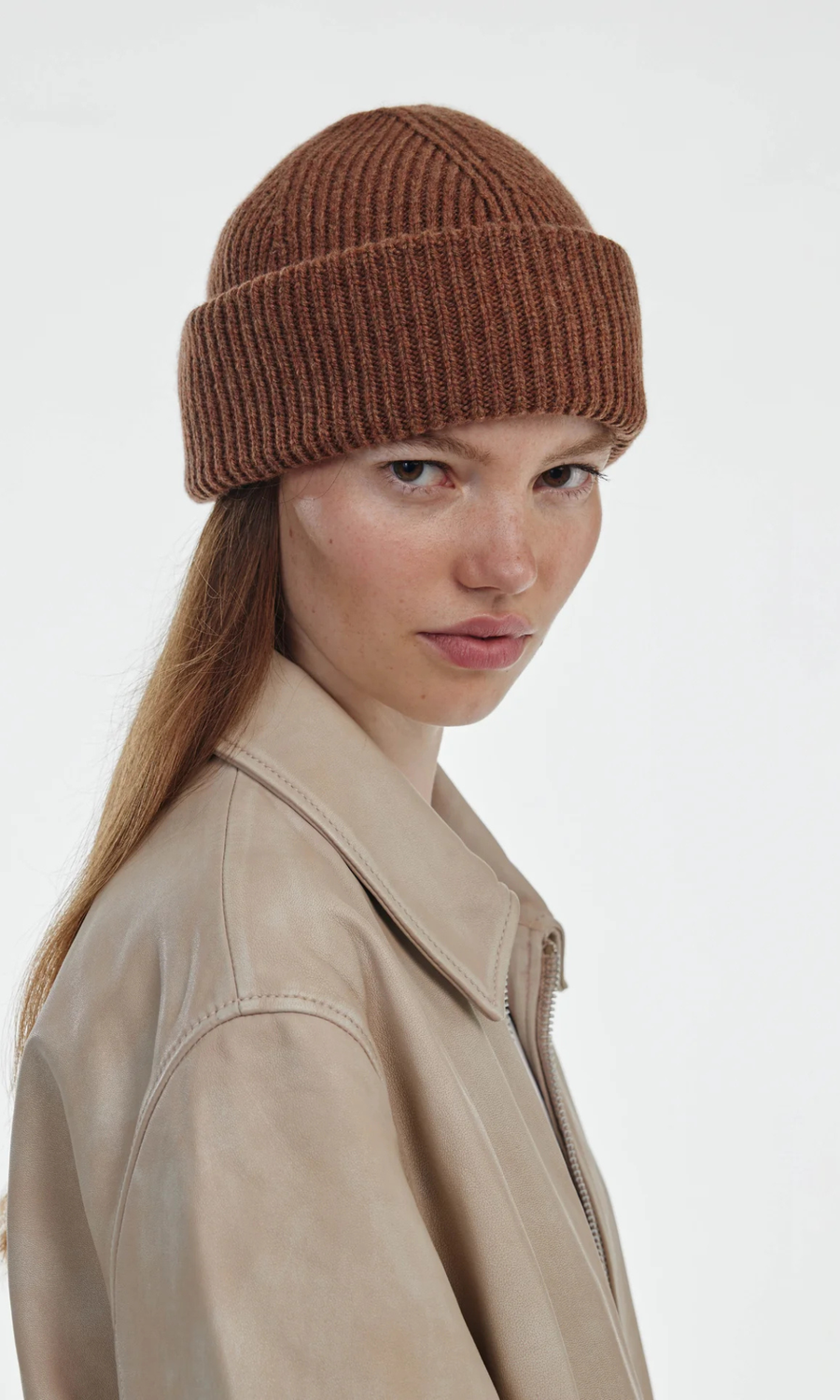 Clòimh • Chunky Soft Wool Beanie Hat • Hazelnut