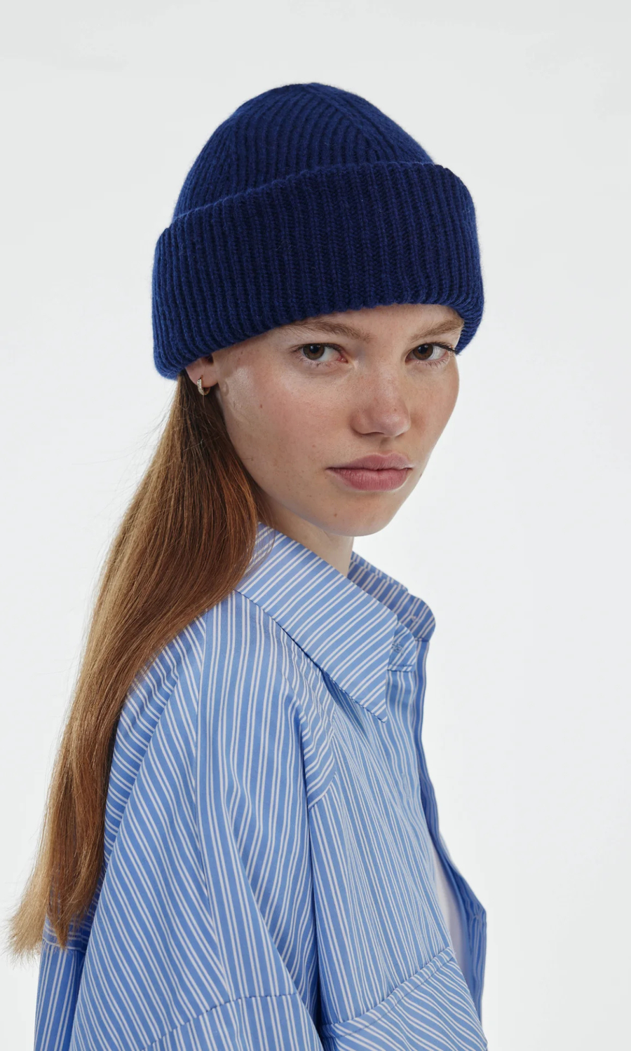 Clòimh • Chunky Soft Wool Beanie Hat • Navy