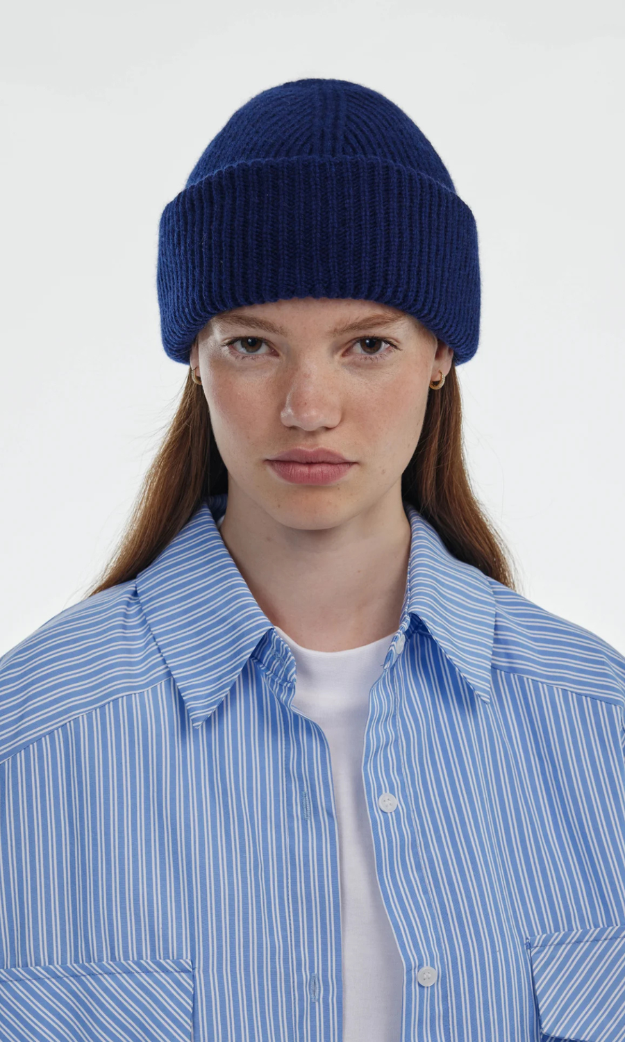Clòimh • Chunky Soft Wool Beanie Hat • Navy