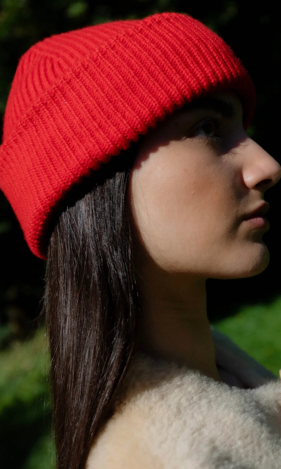 Clòimh • Chunky Soft Wool Beanie Hat • Red