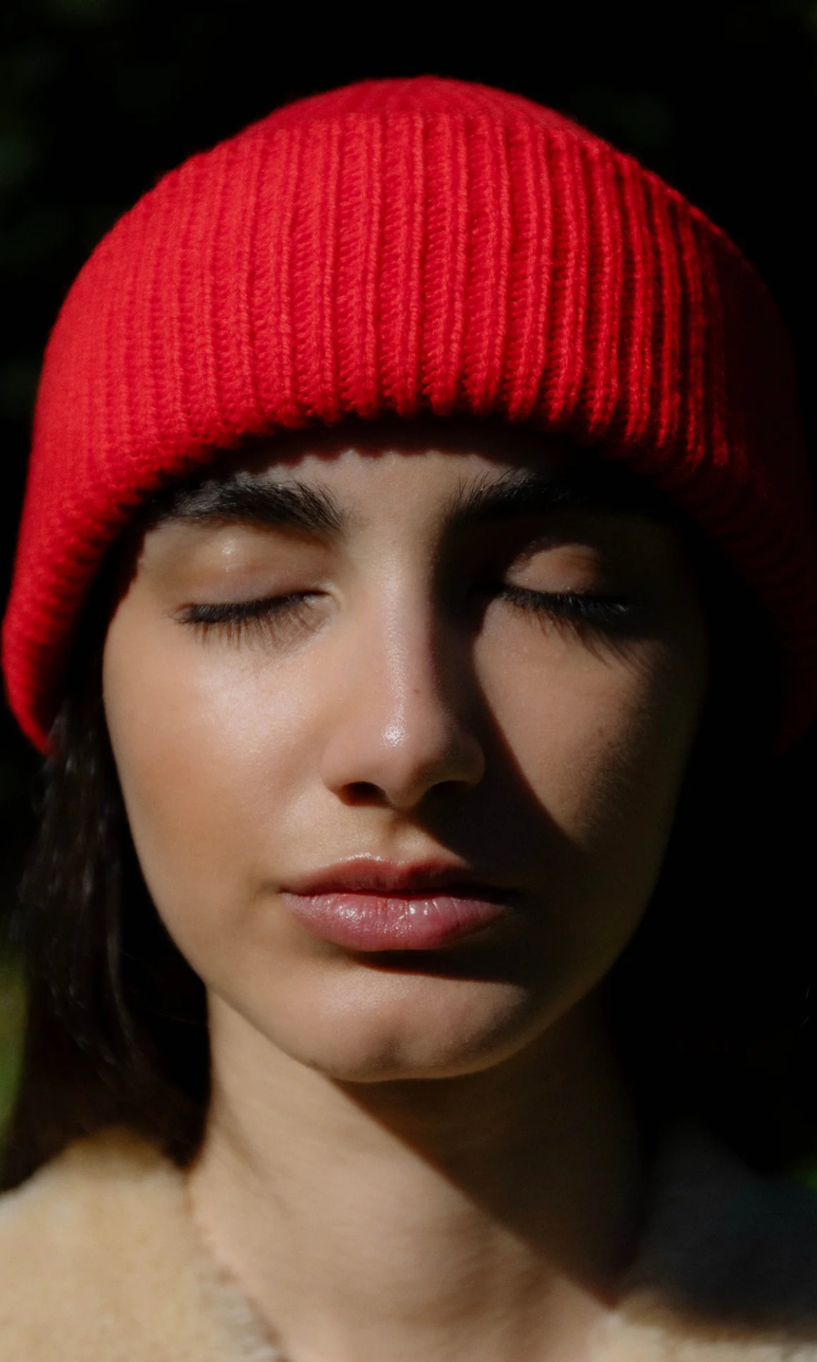 Clòimh • Chunky Soft Wool Beanie Hat • Red