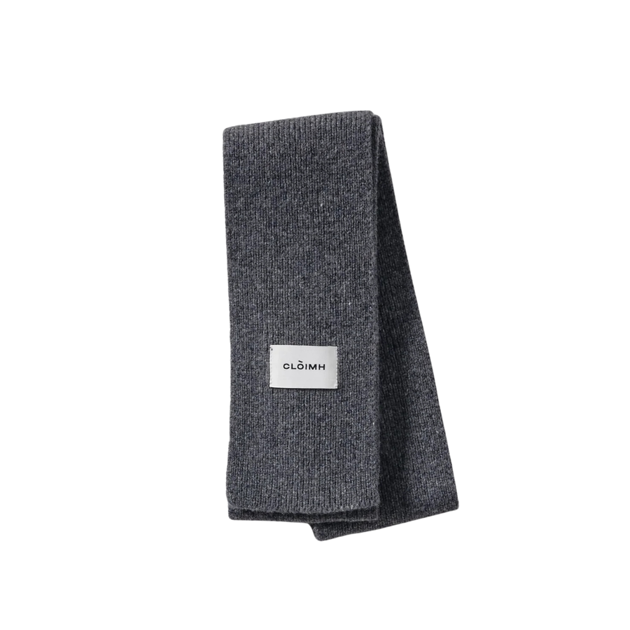 Clòimh • Mini Soft Wool Scarf • Dark Grey