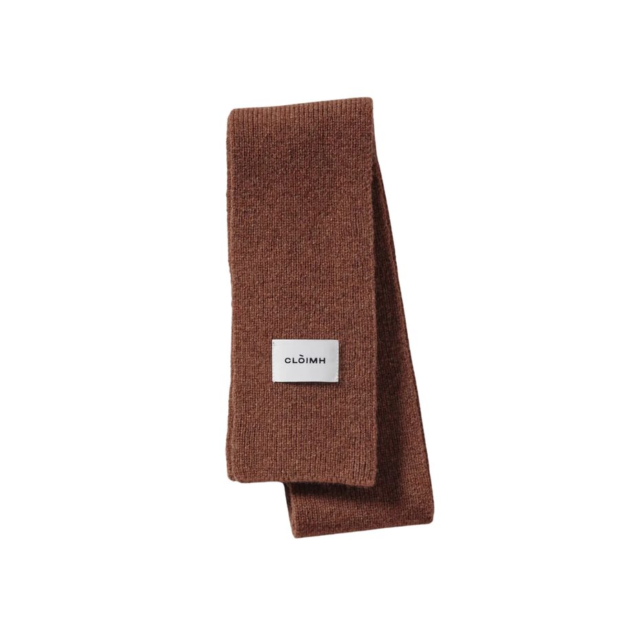 Clòimh • Mini Soft Wool Scarf • Hazelnut