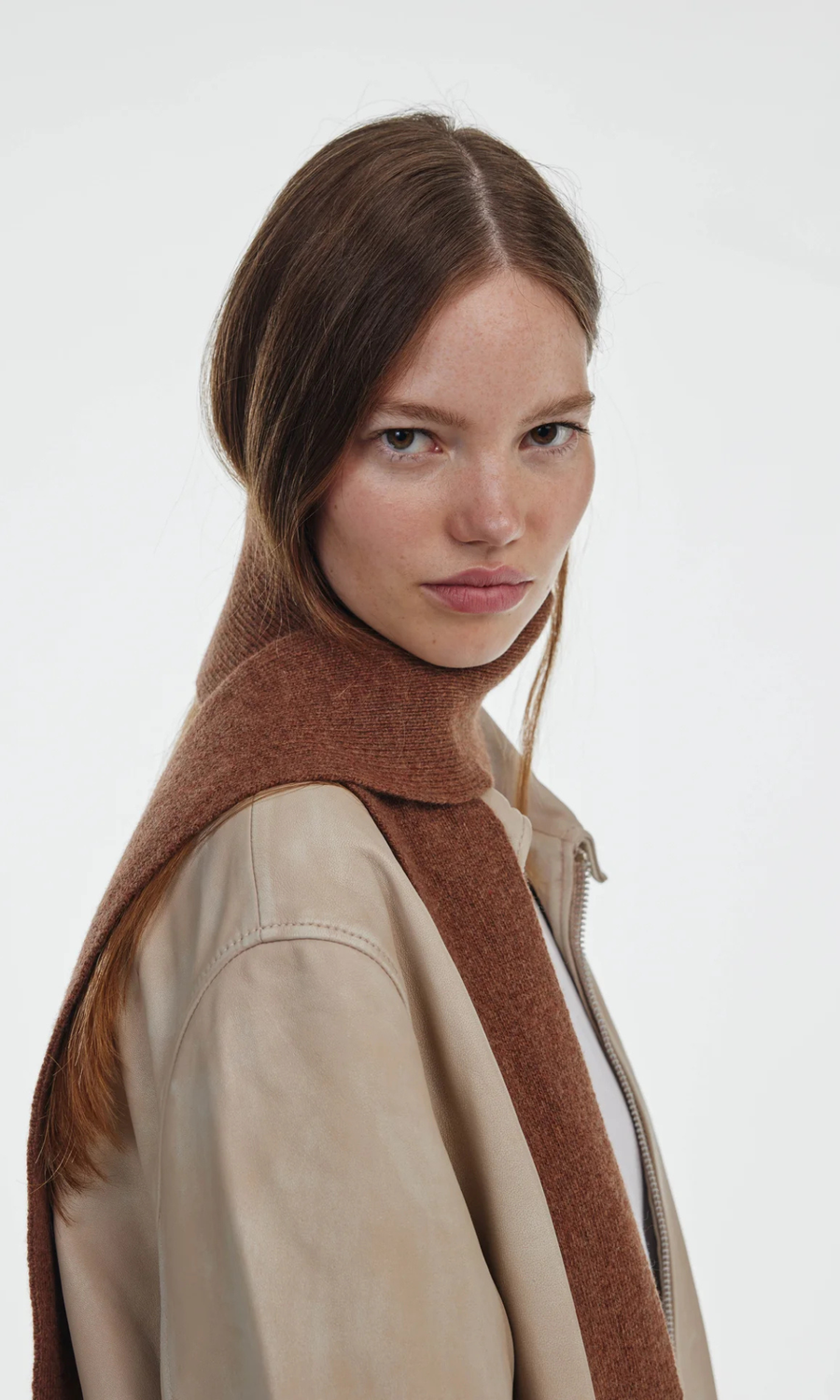 Clòimh • Mini Soft Wool Scarf • Hazelnut