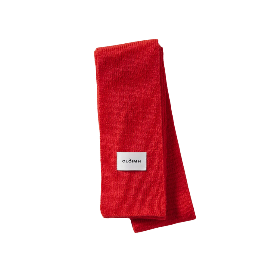 Clòimh • Mini Soft Wool Scarf • Red