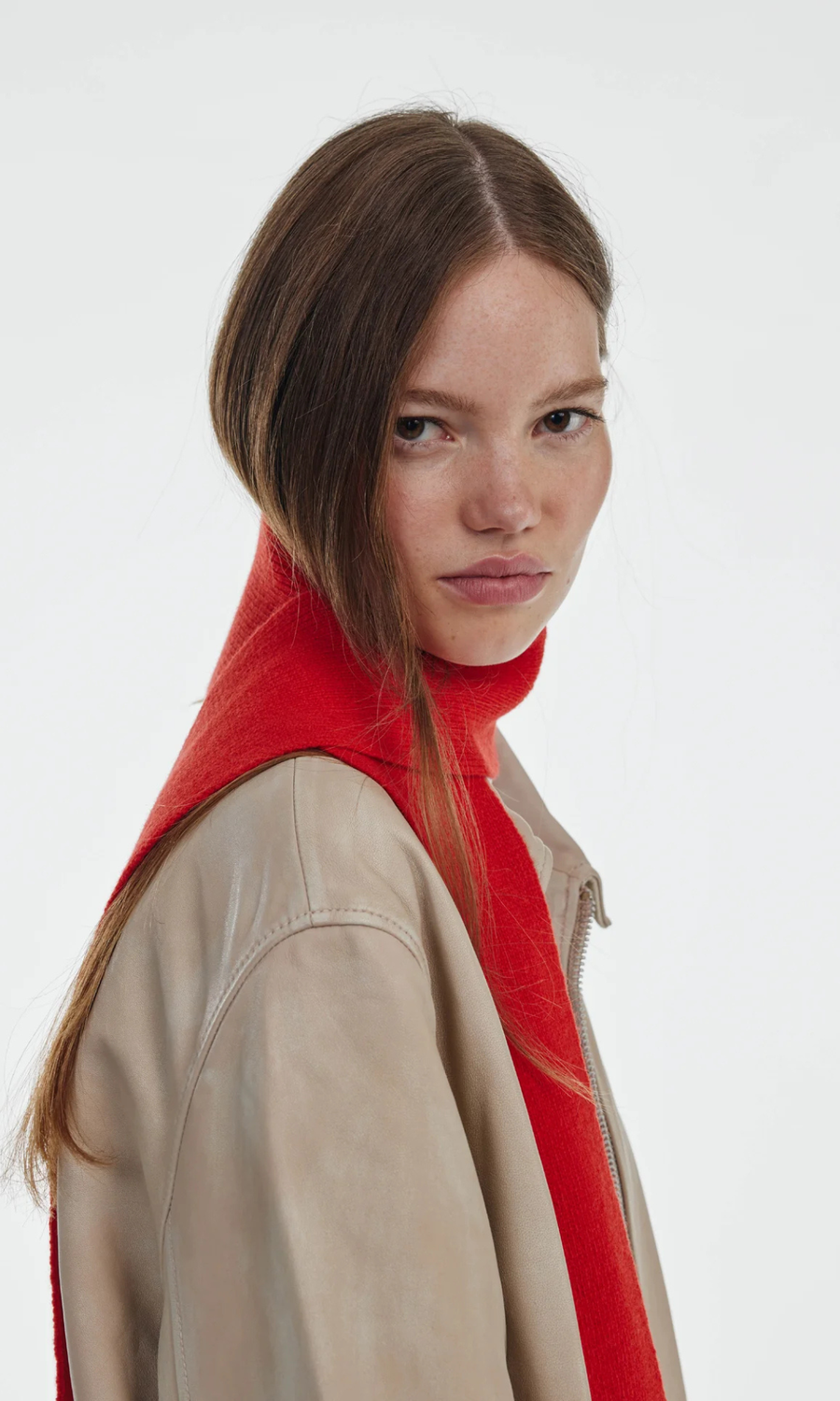 Clòimh • Mini Soft Wool Scarf • Red