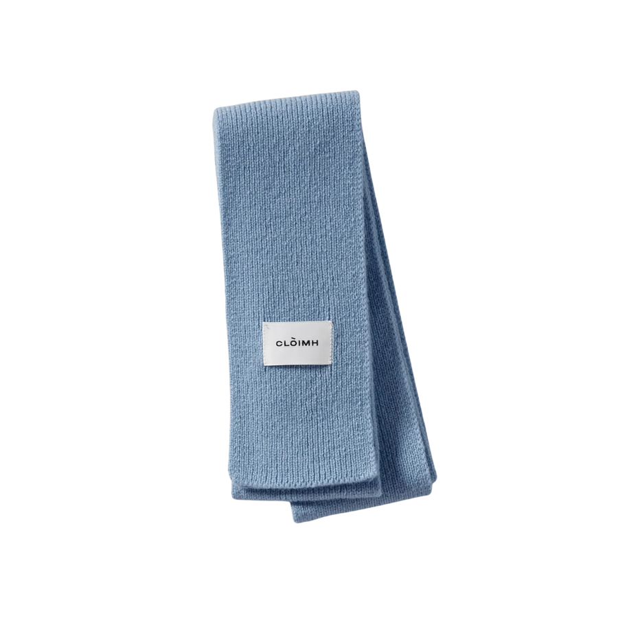 Clòimh • Mini Soft Wool Scarf • Soft Blue