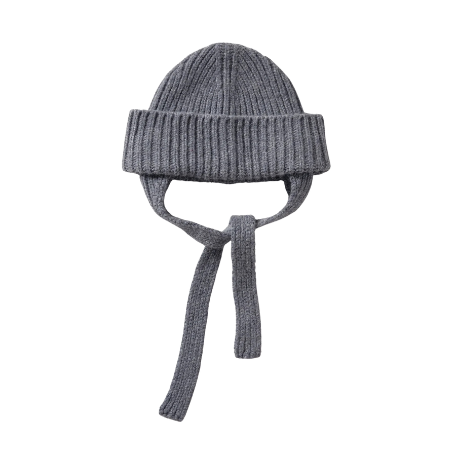 Clòimh • Wool Ear Flap Hat • Grey Melange