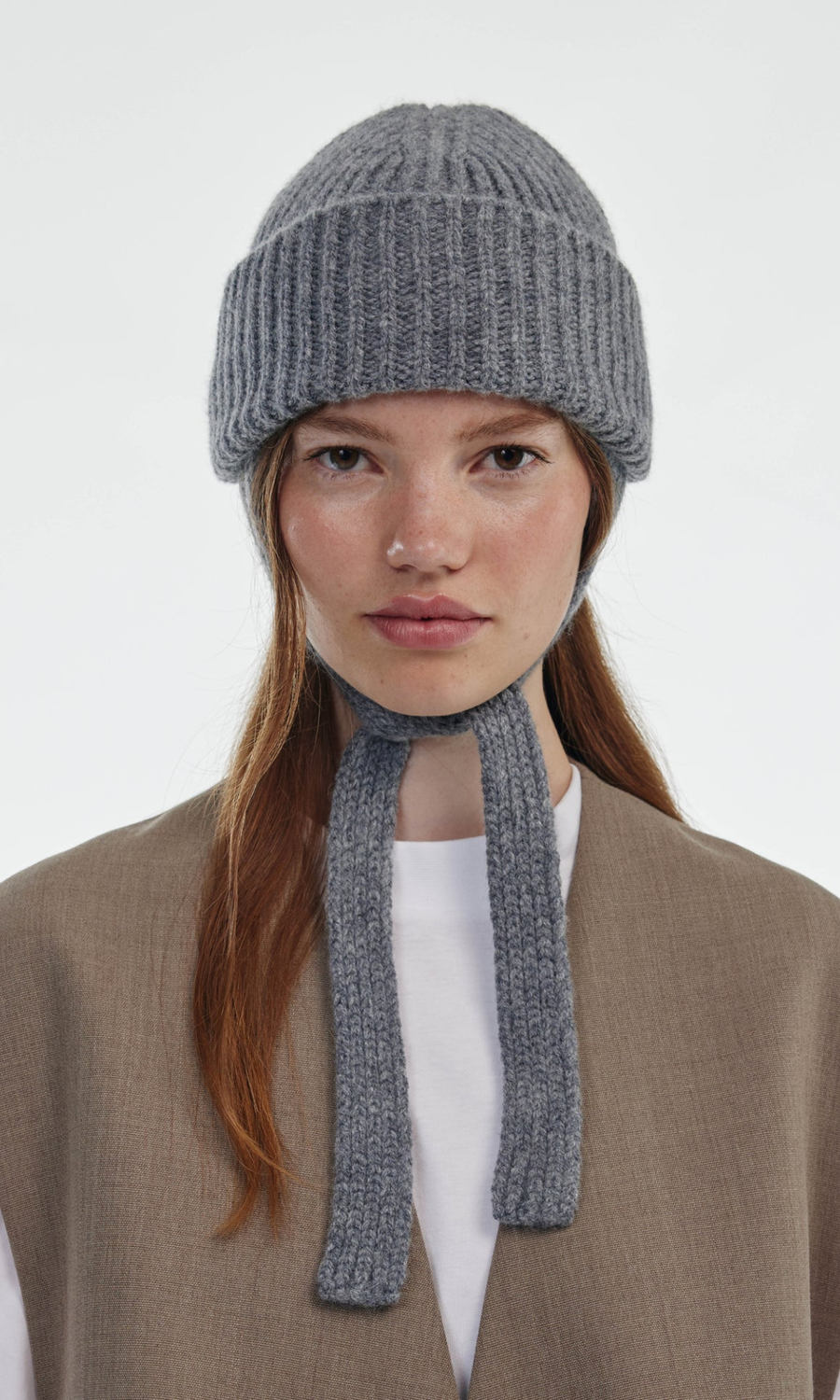 Clòimh • Wool Ear Flap Hat • Grey Melange