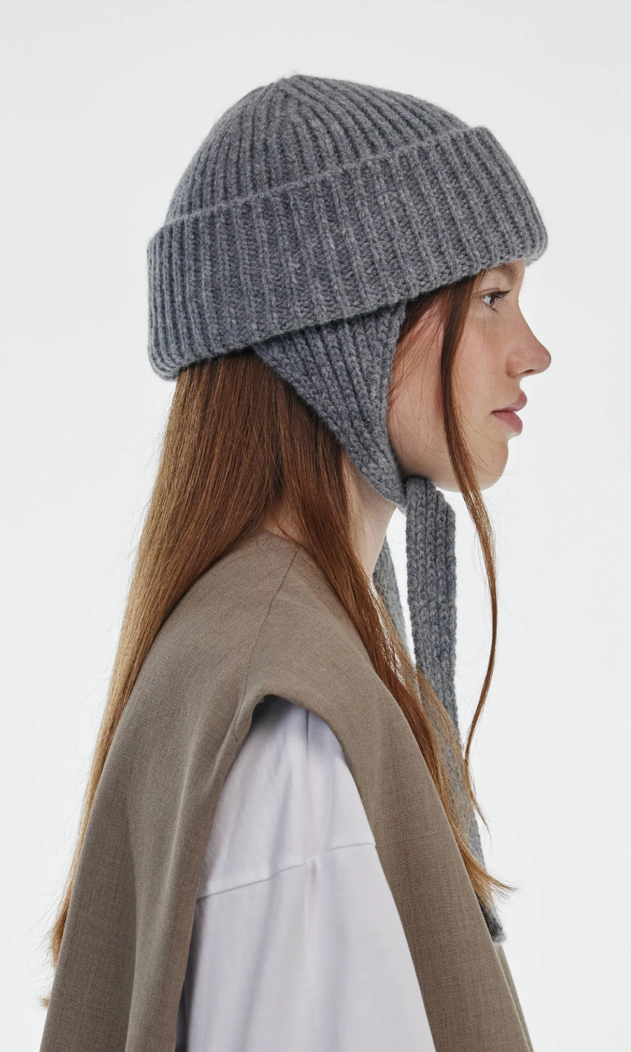 Clòimh • Wool Ear Flap Hat • Grey Melange