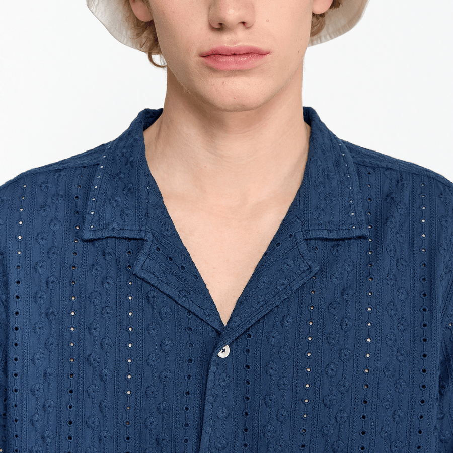 Edmmond Studios • Freedom Short Sleeve Shirt • Navy