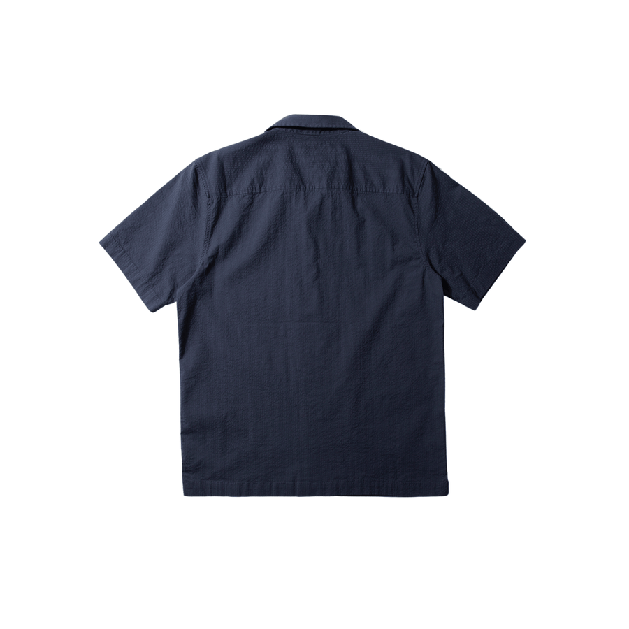 Edmmond Studios • Seersucker Short Sleeve Shirt • Navy