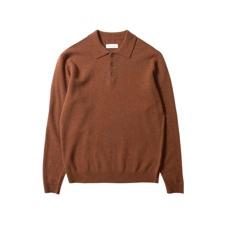 Edmmond Studios • Wool Polo Sweater • Chocolate