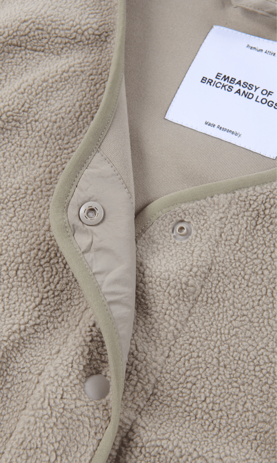 Embassy of Bricks and Logs • Belva Fleece Vest • Pale Olive