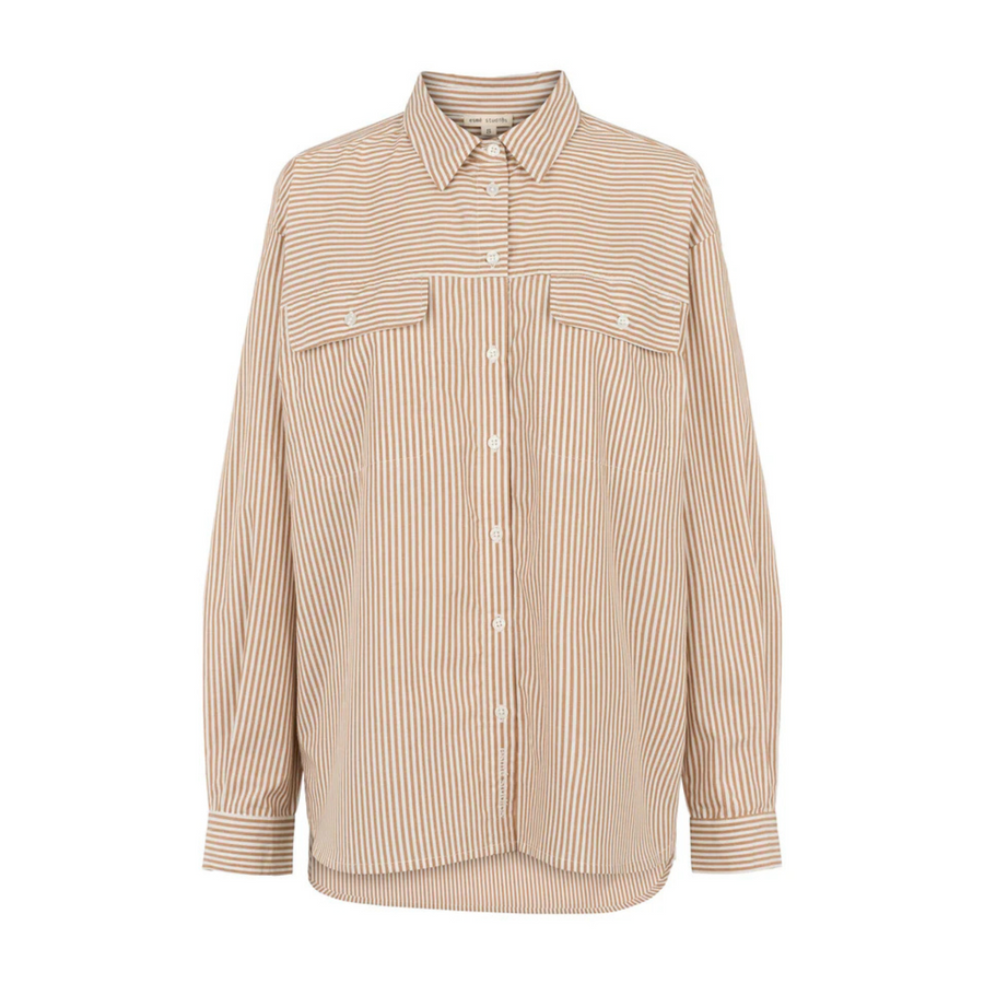Esmé Studios • Hella Shirt • Brown Stripe