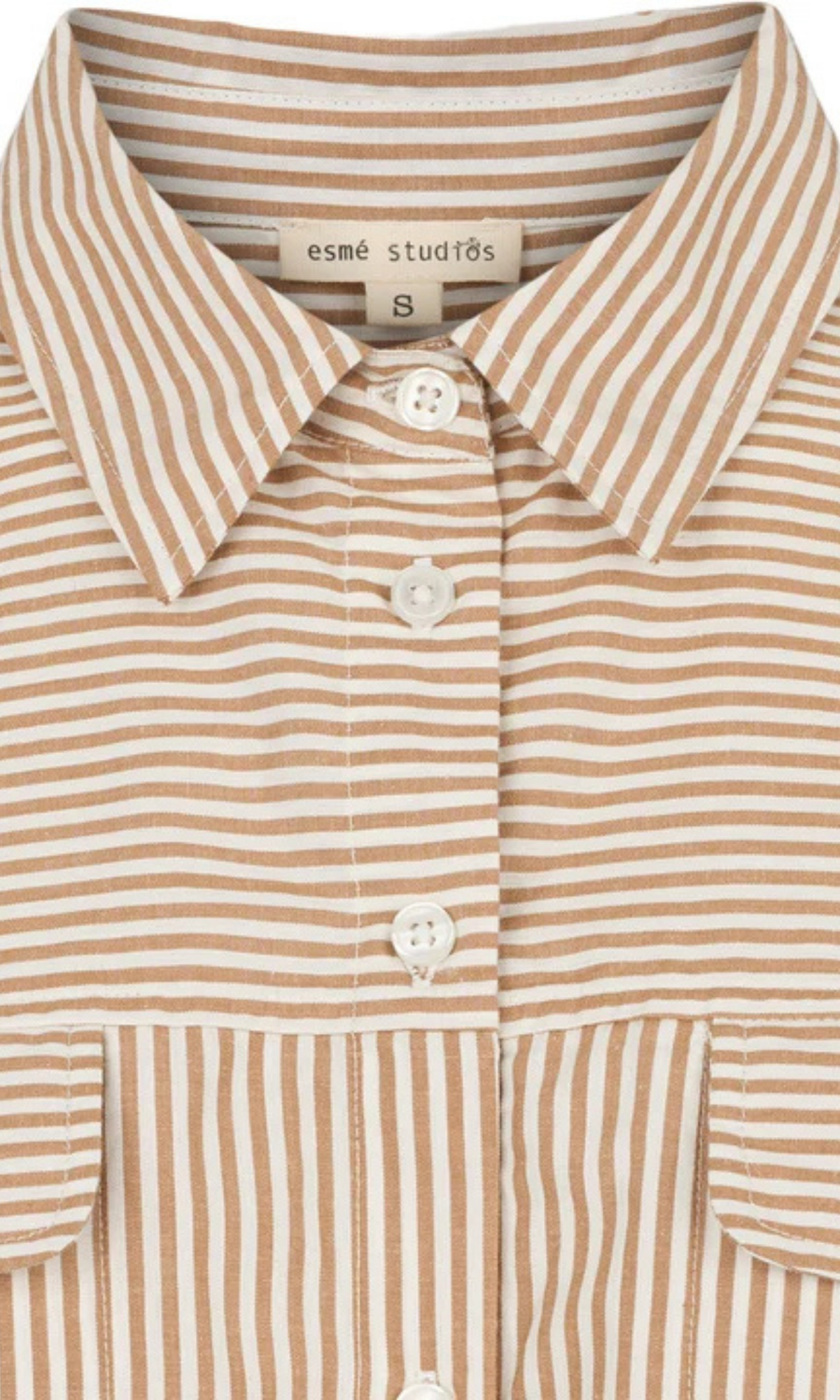 Esmé Studios • Hella Shirt • Brown Stripe