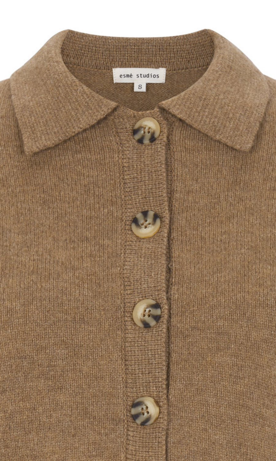 Esmé Studios • Jutta Knit Polo • Brown