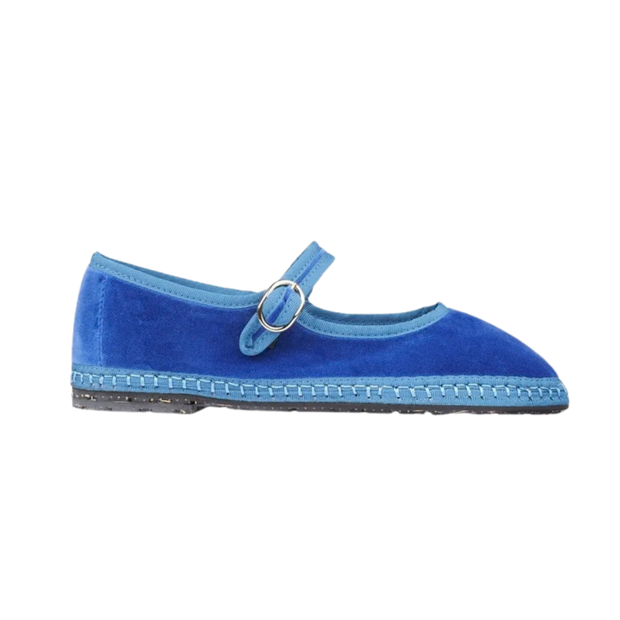 Flabelus • Alexandra Mary Jane Flats • Blue/Light Blue – treen