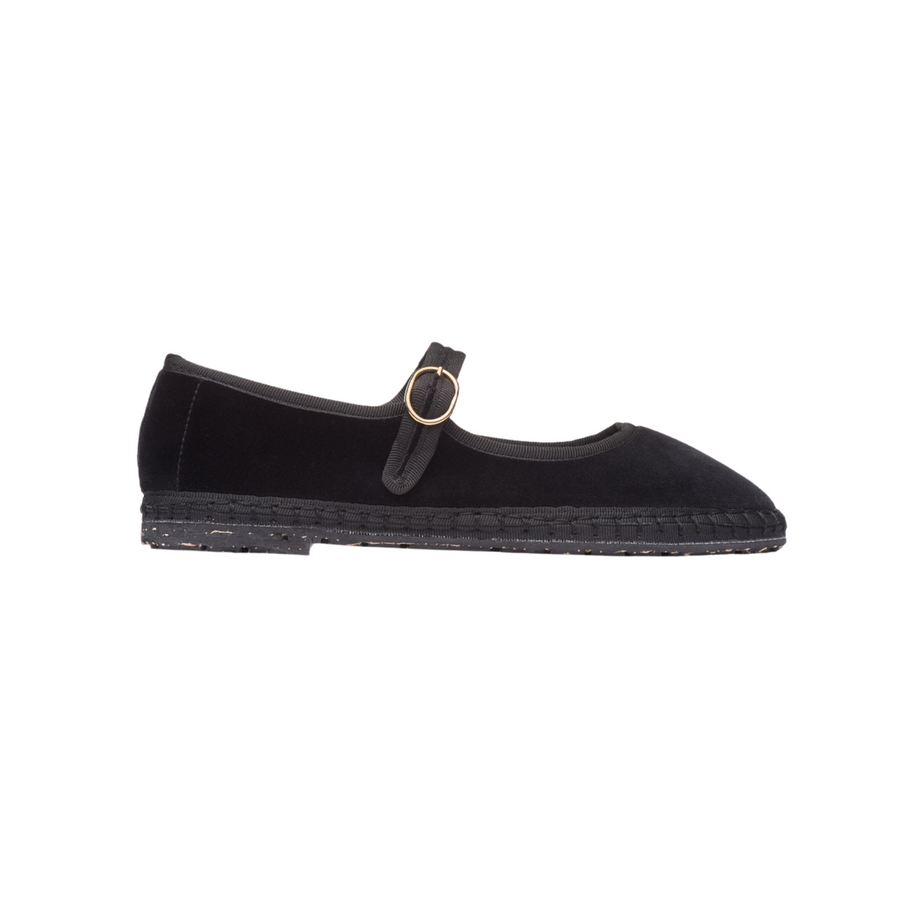 Flabelus • Antonia Mary Jane Flats • Black Velvet